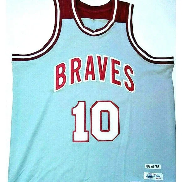 NBA Earl Monroe Braves HS Men's Size 54 Jersey Legendary Game Basketball - Picture 4 of 7